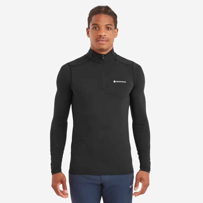 Термофутболка мужская Montane Dart XT Zip Neck Black (MDXZNBLA)