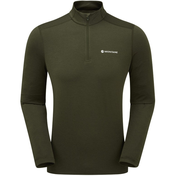 Термофутболка мужская Montane Dart XT Zip Neck Oak Green (MDXZNOAK)