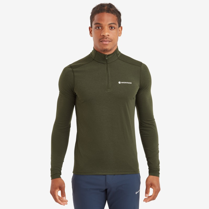 Термофутболка мужская Montane Dart XT Zip Neck Oak Green (MDXZNOAK)