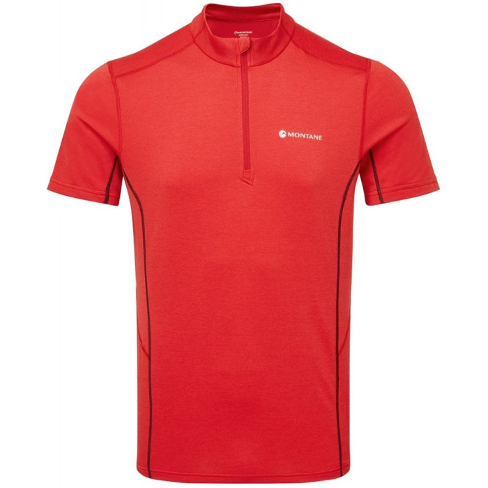Футболка мужская Montane Dart Zip T-Shirt Alpine Red (MDZTSALP)
