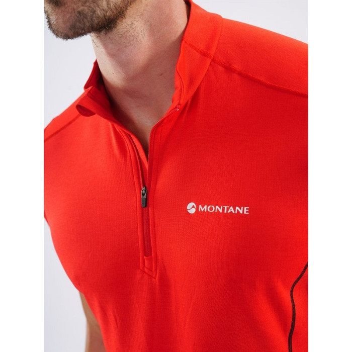 Футболка мужская Montane Dart Zip T-Shirt Alpine Red (MDZTSALP)
