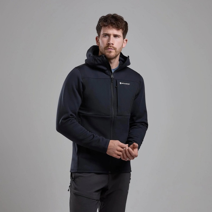 Фліс чоловічий Montane Fury XT Hoodie Black (MFRXHBLA)