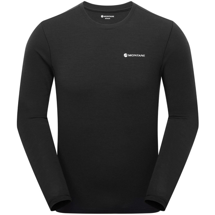 Термофутболка мужская Montane Malli Long Sleeve T-Shirt, Black (MMLST.BLA)