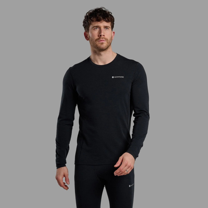 Термофутболка мужская Montane Malli Long Sleeve T-Shirt, Black (MMLST.BLA)