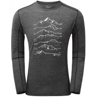 Термофутболка мужская Montane Primino 140G 7 Summits Long Sleeve T-Shirt Black (MP7SLBLA)
