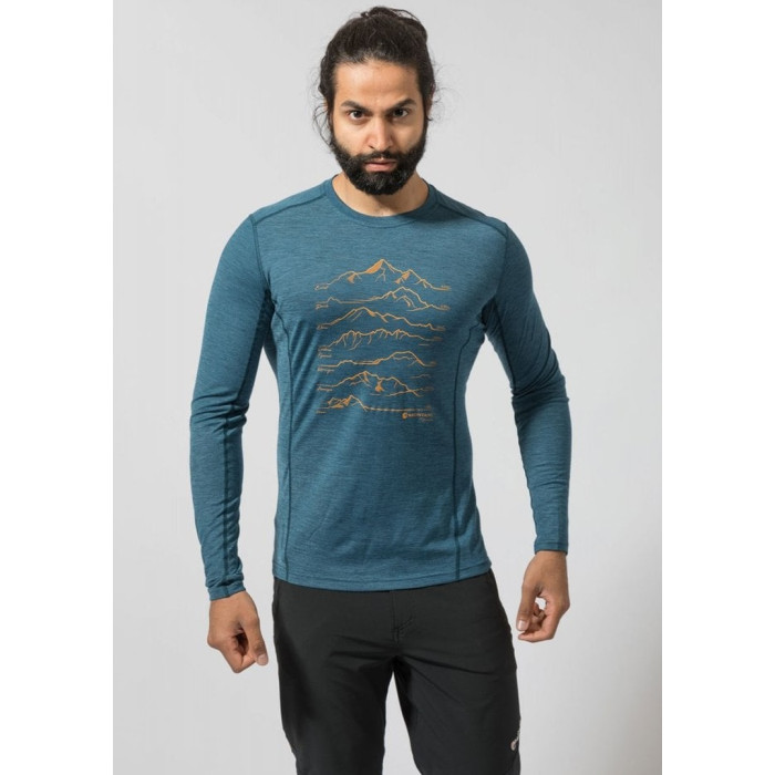 Термофутболка мужская Montane Primino 140G 7 Summits Long Sleeve T-Shirt Black (MP7SLBLA)