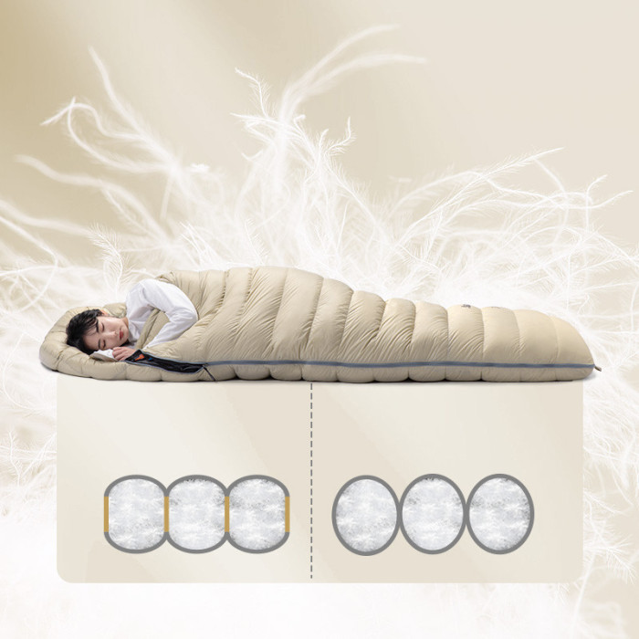 Спальний мішок Naturehike CW700 NH22YD001-Z, Beige (6927595700006)