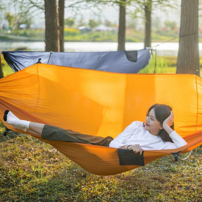 Гамак с дугами без перекидання Naturehike NH22DC008 Orange (6927595700761)