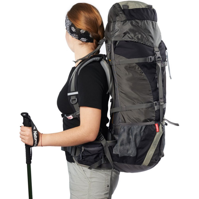 Рюкзак Naturehike NH70B070-B, 70+5L, Black-Grey (6927595709009)