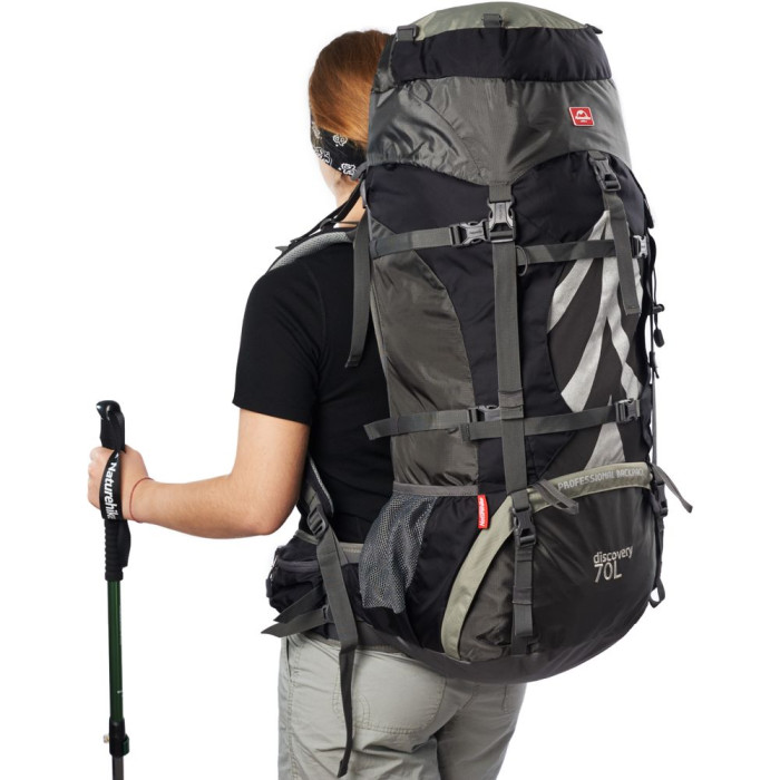 Рюкзак Naturehike NH70B070-B, 70+5L, Black-Grey (6927595709009)