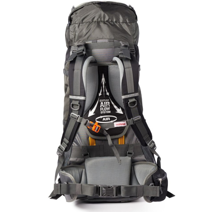 Рюкзак Naturehike NH70B070-B, 70+5L, Black-Grey (6927595709009)
