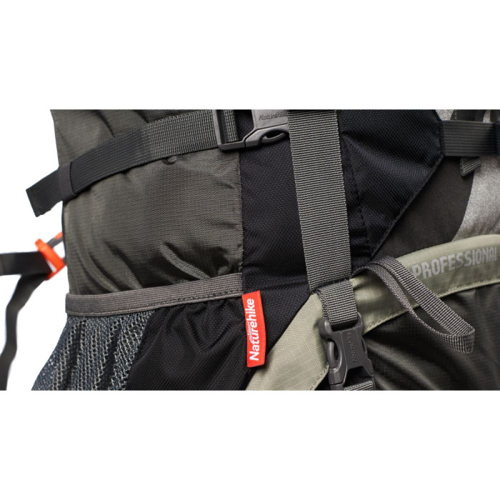 Рюкзак Naturehike NH70B070-B, 70+5L, Black-Grey (6927595709009)