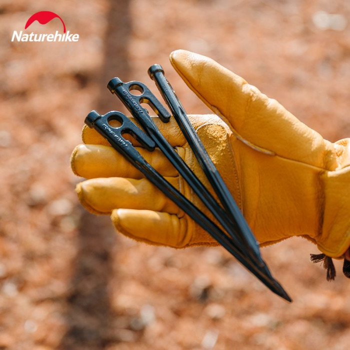 Кілок сталевий Naturehike CNH22ZP018, 20 cm, Black (6927595713297)