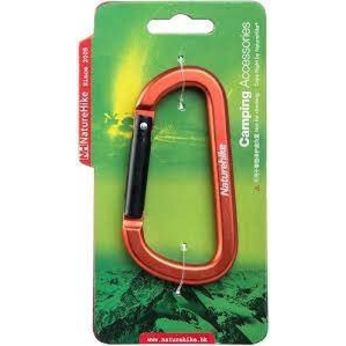Карабін багатофункціональний Naturehike D-type 80 mm NH15A001-H orange (6927595717004)