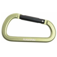 Карабин многофункциональный Naturehike D-type 80 mm NH15A001-H green (6927595717028)