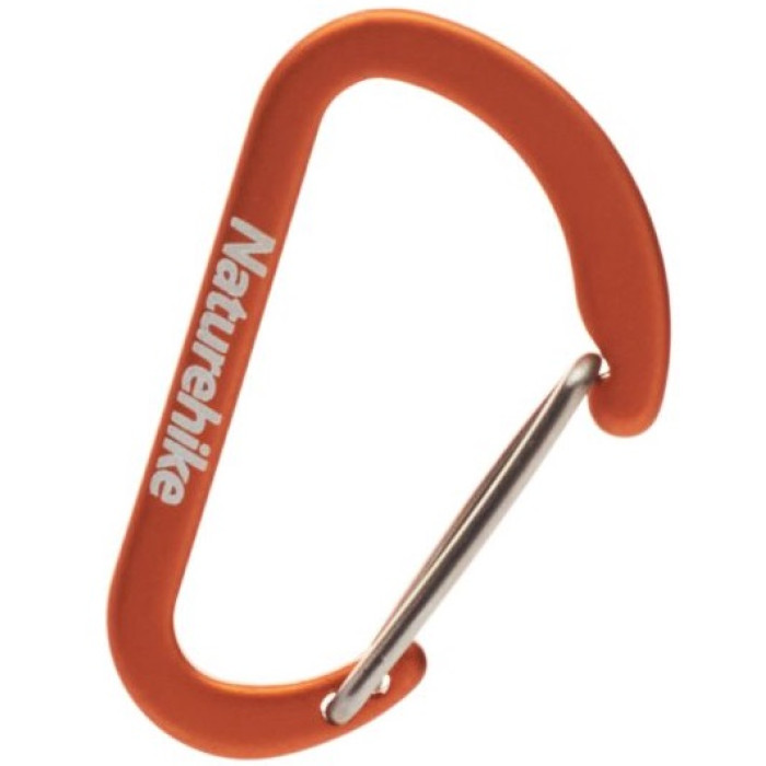 Карабін алюмінієвий (2 шт) Naturehike D-type NH15A004-H, 4 cm, Orange (6927595717301)