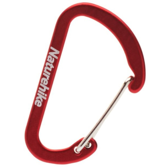 Карабін алюмінієвий (2 шт) Naturehike D-type NH15A004-H, 4 cm, Red (6927595717332)