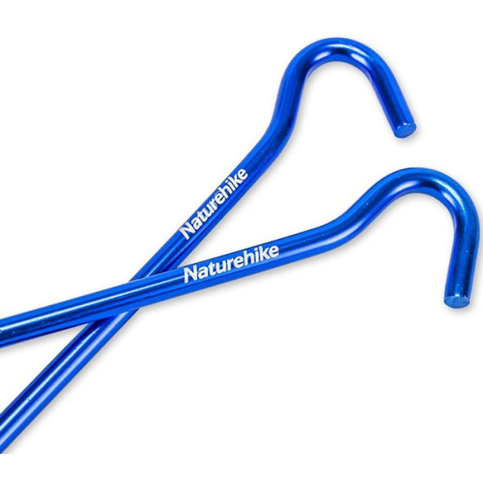 Кілки з гачком алюмінієві (8 шт) Naturehike NH15A008-I, 16 cm, Blue (6927595717806B)