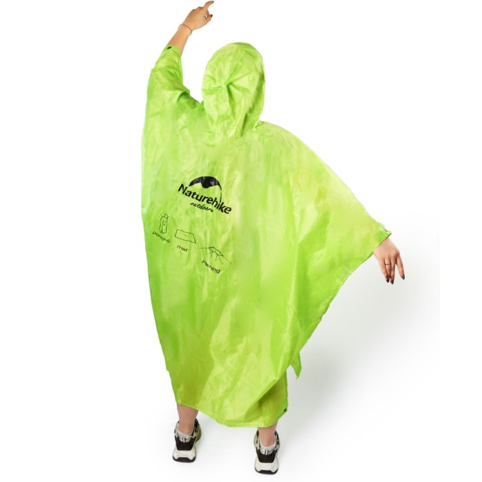 Пончо-дощовик 3 в 1 Naturehike NH17D002-M, 210T, Green (6927595717967)