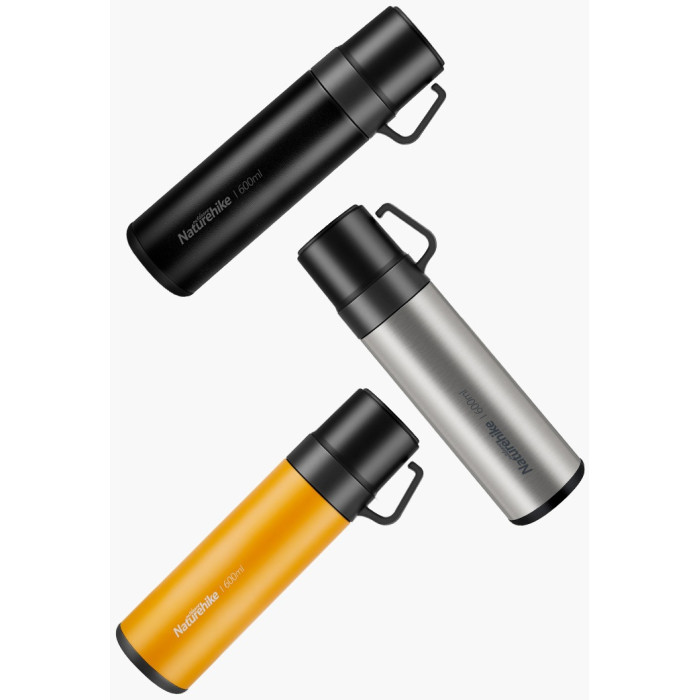 Термос Naturehike NH17S020-B, 304 steel, 0.6L, Black (6927595724132)