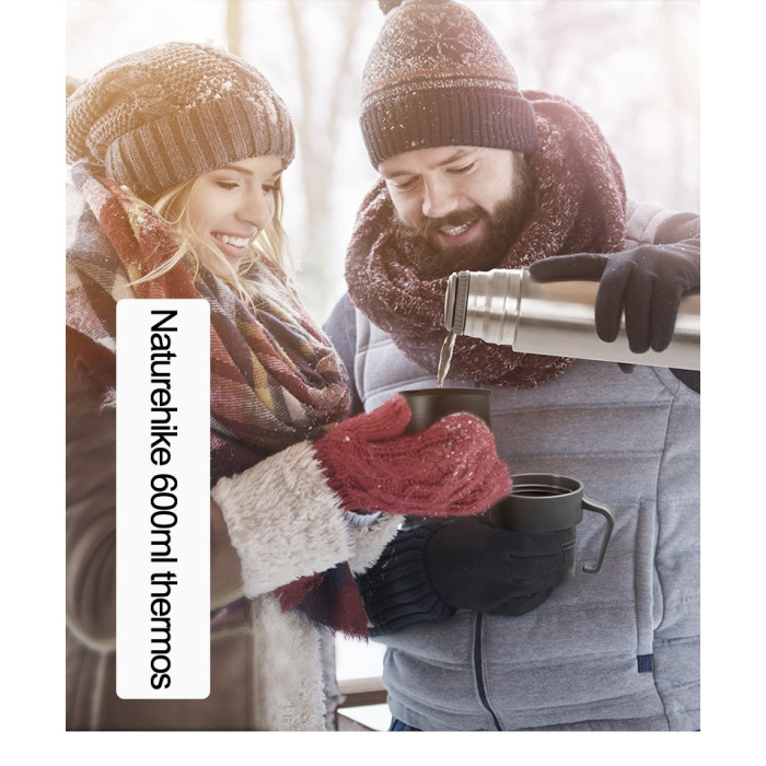 Термос Naturehike NH17S020-B, 304 steel, 0.6L, Black (6927595724132)