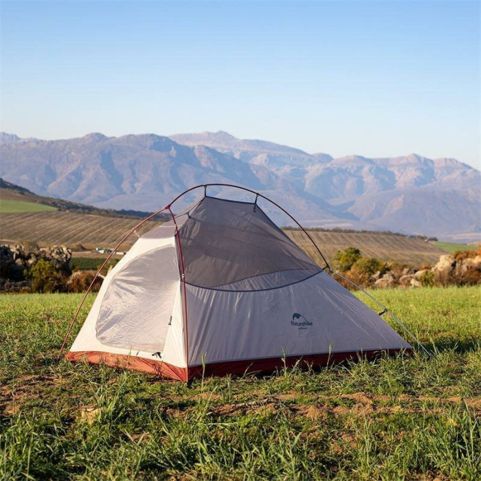 Намет Naturehike Сloud Up 1 Updated NH18T010-T, 20D, Grey-Red (6927595730522)