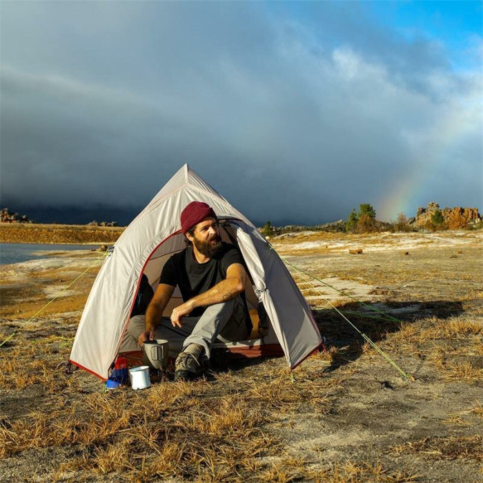 Намет Naturehike Сloud Up 1 Updated NH18T010-T, 20D, Grey-Red (6927595730522)