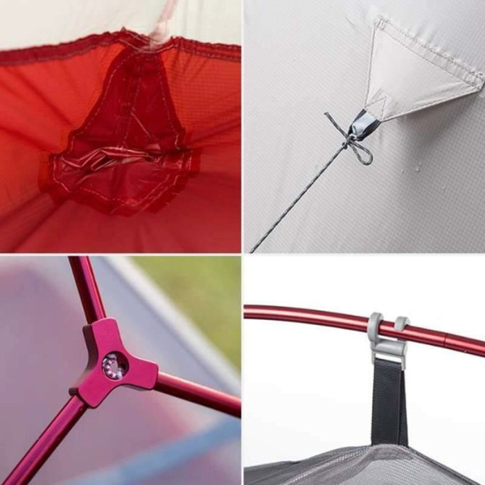 Намет Naturehike Сloud Up 1 Updated NH18T010-T, 20D, Grey-Red (6927595730522)
