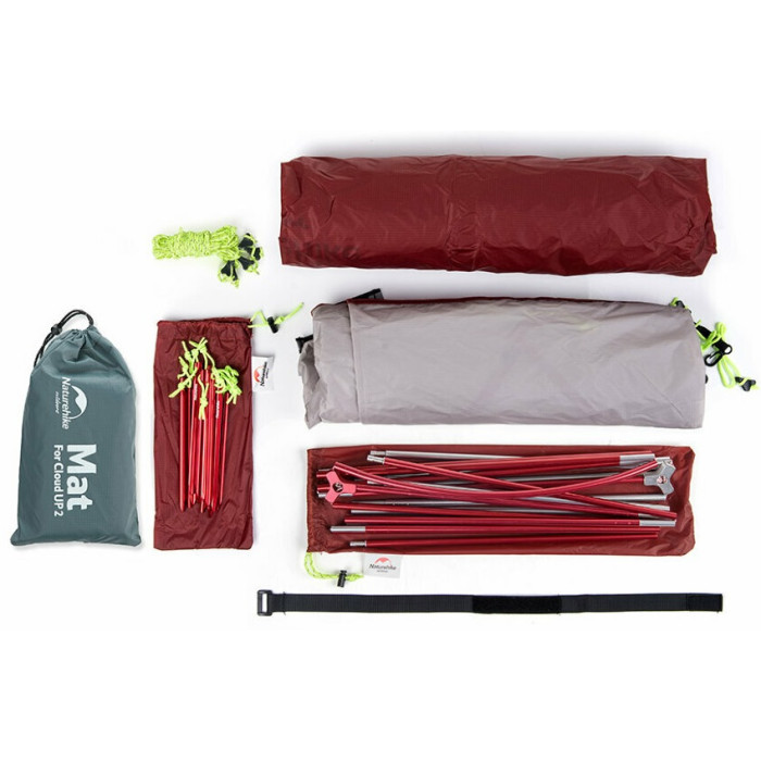 Намет Naturehike Сloud Up 2 Updated NH17T001-T, 20D, Grey-Red (6927595730560)