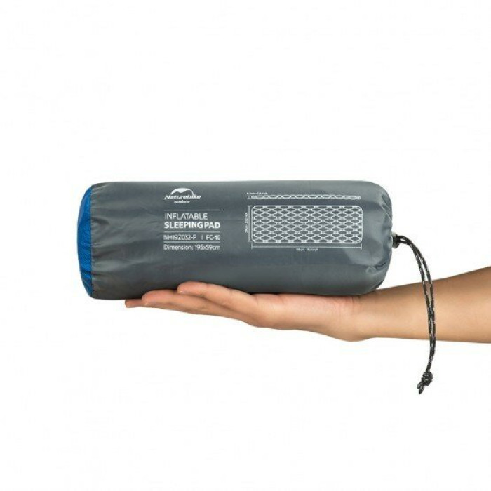 Надувной коврик Naturehike FC-10 NH19Z032-P, 65 mm, Blue (6927595734261)