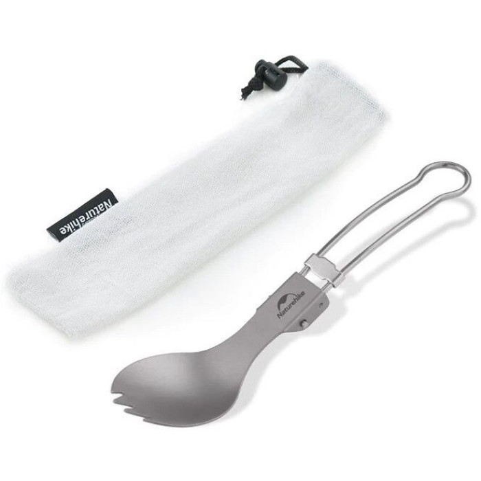 Ложка-виделка складана з титану Naturehike Titanium fork spoon 2019 NH19C001-J (6927595734766)