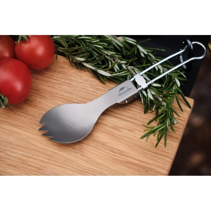 Ложка-виделка складана з титану Naturehike Titanium fork spoon 2019 NH19C001-J (6927595734766)