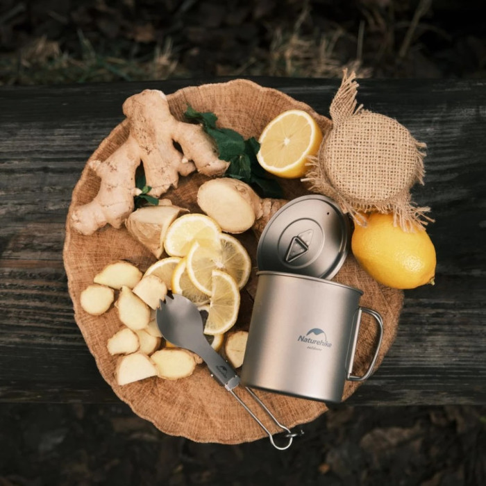 Ложка-виделка складана з титану Naturehike Titanium fork spoon 2019 NH19C001-J (6927595734766)