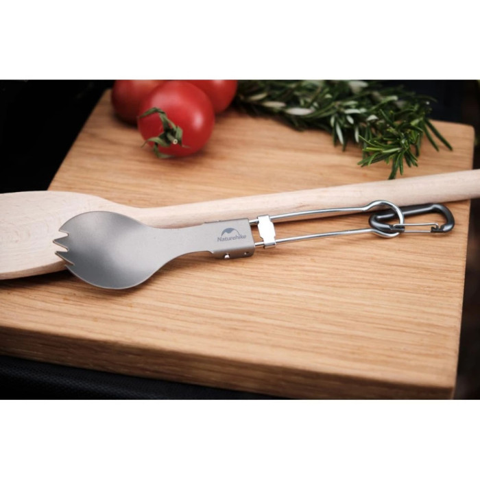 Ложка-виделка складана з титану Naturehike Titanium fork spoon 2019 NH19C001-J (6927595734766)