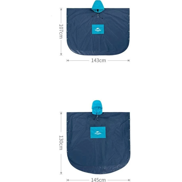 Пончо-дощовик Naturehike NH19Y036-Y, p-p L, Blue (6927595735312)