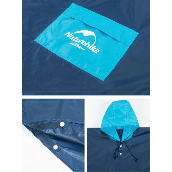 Пончо-дощовик Naturehike NH19Y036-Y, p-p L, Blue (6927595735312)