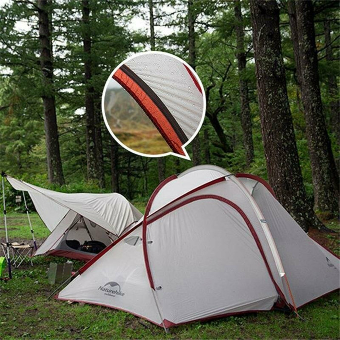 Намет Naturehike Hiby NH19ZP005, 40D, Grey-Red (6927595742891)