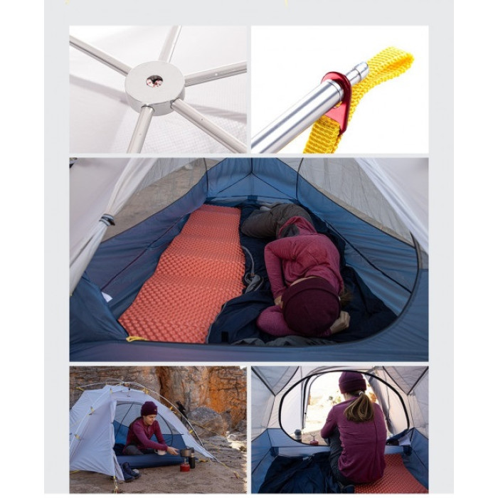 Намет Naturehike CloudUP - Wing II,15D silicone NH19ZP083, Grey/Blue (6927595743430)