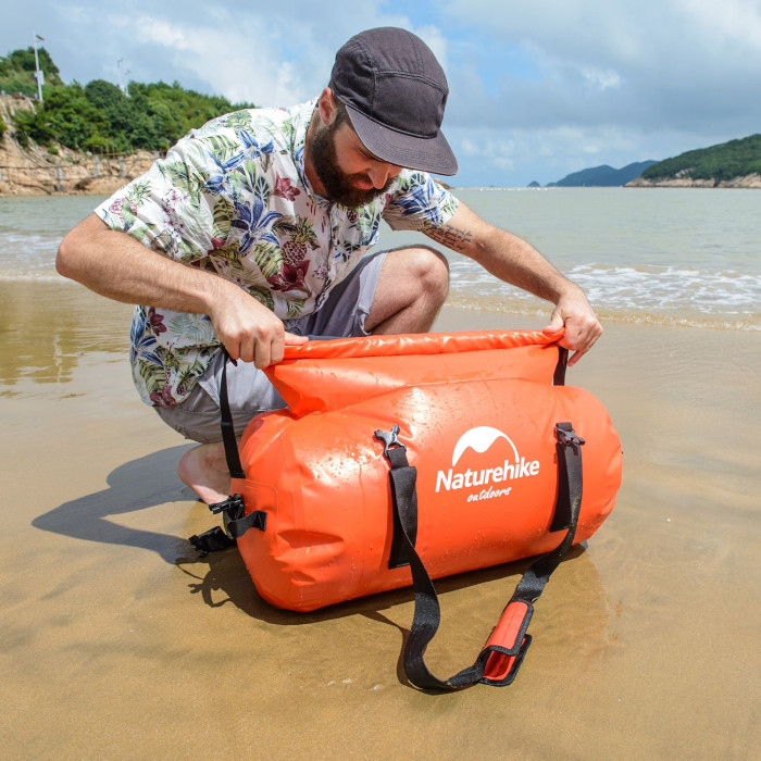 Сумка-баул водонепроникна Naturehike NH20FSB03, 120L, Red (6927595744345)