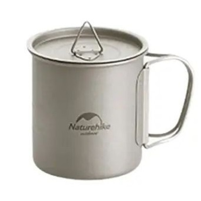 Кружка титанова з ручкою Naturehike NH20CJ005 450ml (6927595745786)
