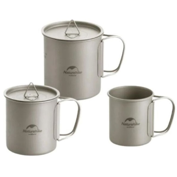Кружка титанова з ручкою Naturehike NH20CJ005 450ml (6927595745786)
