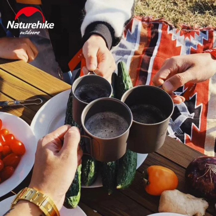 Кружка титанова з ручкою Naturehike NH20CJ005 450ml (6927595745786)