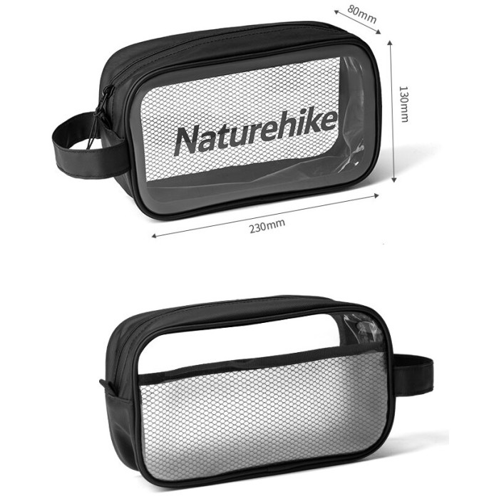 Косметичка водонепроникна Naturehike NH20SN007, M, Black Clear (6927595747001)