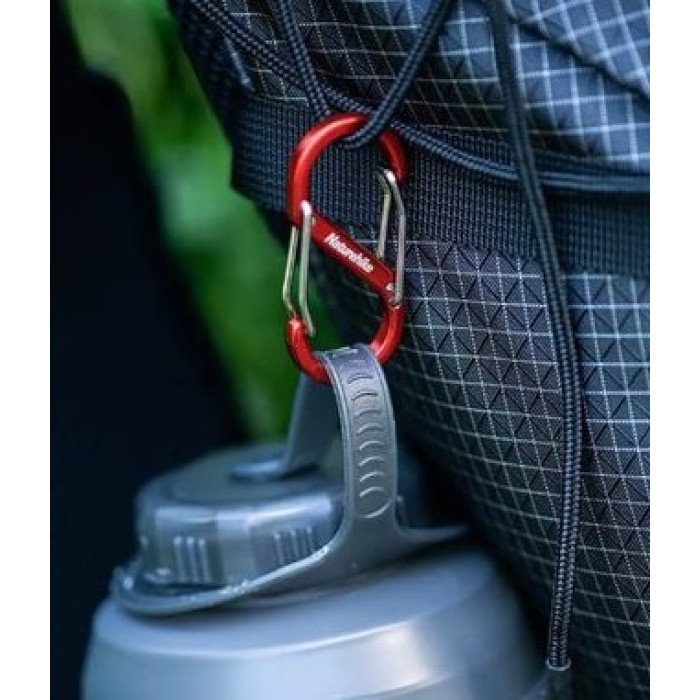 Карабін багатофункціональний (1 шт) Naturehike S-type L 88 mm NH20GS004 red (6927595747124)