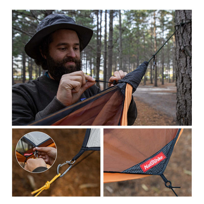 Гамак Naturehike Shelter camping NH20ZP092, 75D pongee, Orange (6927595750810)