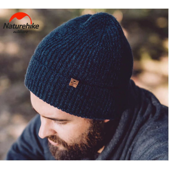 Шапка вовняна Naturehike NH17M010-Z Dark Blue (6927595760499)
