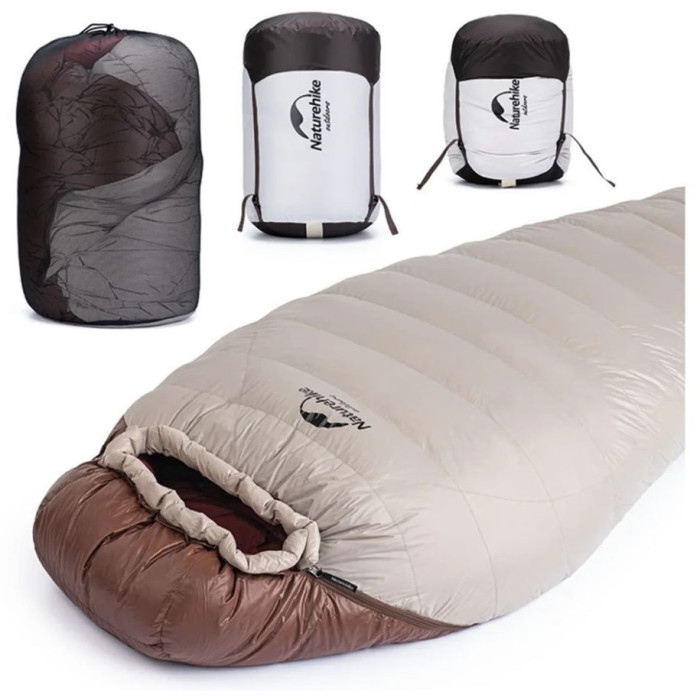 Спальний мішок Naturehike Snowbird NH20YD001, p-р M, 510g, Brown (6927595762134)