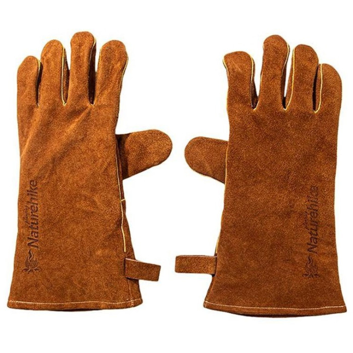 Рукавички вогнестійкі шкіряні Naturehike NH20FS042, розмір M, Brown (6927595786932)