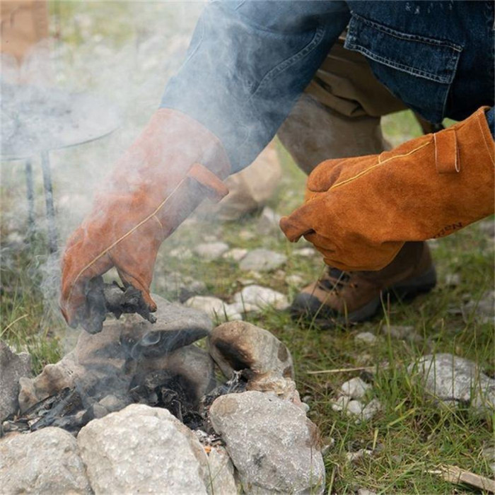 Рукавички вогнестійкі шкіряні Naturehike NH20FS042, розмір M, Brown (6927595786932)