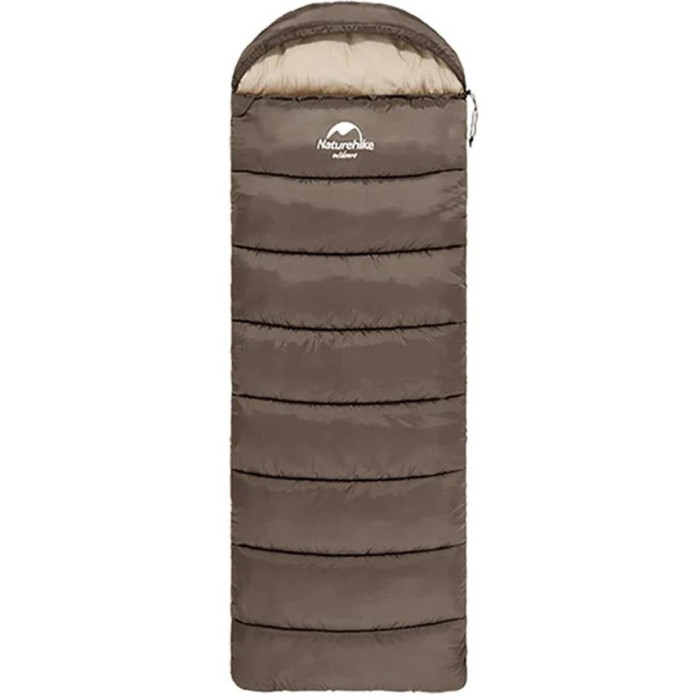 Спальний мішок Naturehike U250S NH20MSD07, (0°C), Left Zip, Brown (6927595769294-L)